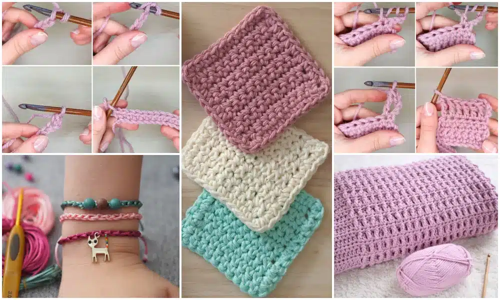 beginner crochet stitches - featured image