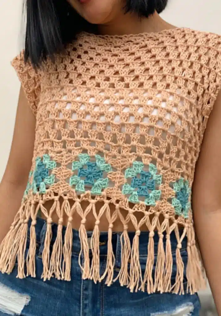 boho crochet top crochet project crochet project detail 15