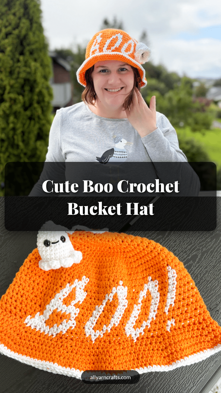 boo crochet bucket hat crochet pattern