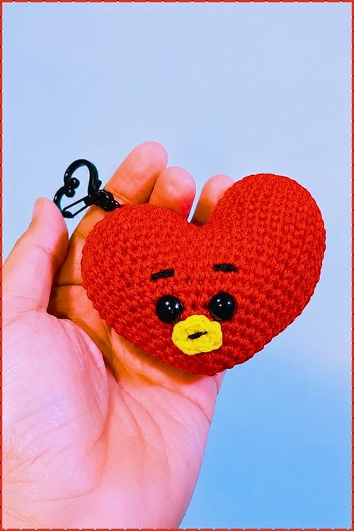 BT21 Tata Keychain crochet project crochet project detail 1