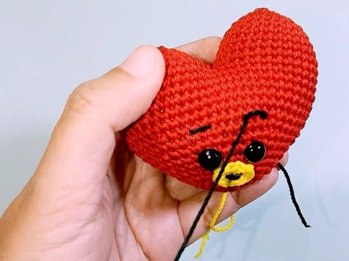 BT21 Tata Keychain crochet project crochet project detail 2