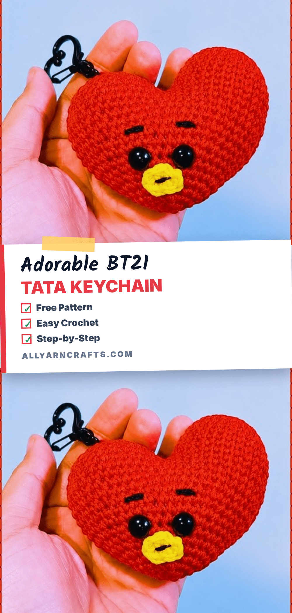 BT21 Tata Keychain crochet pattern