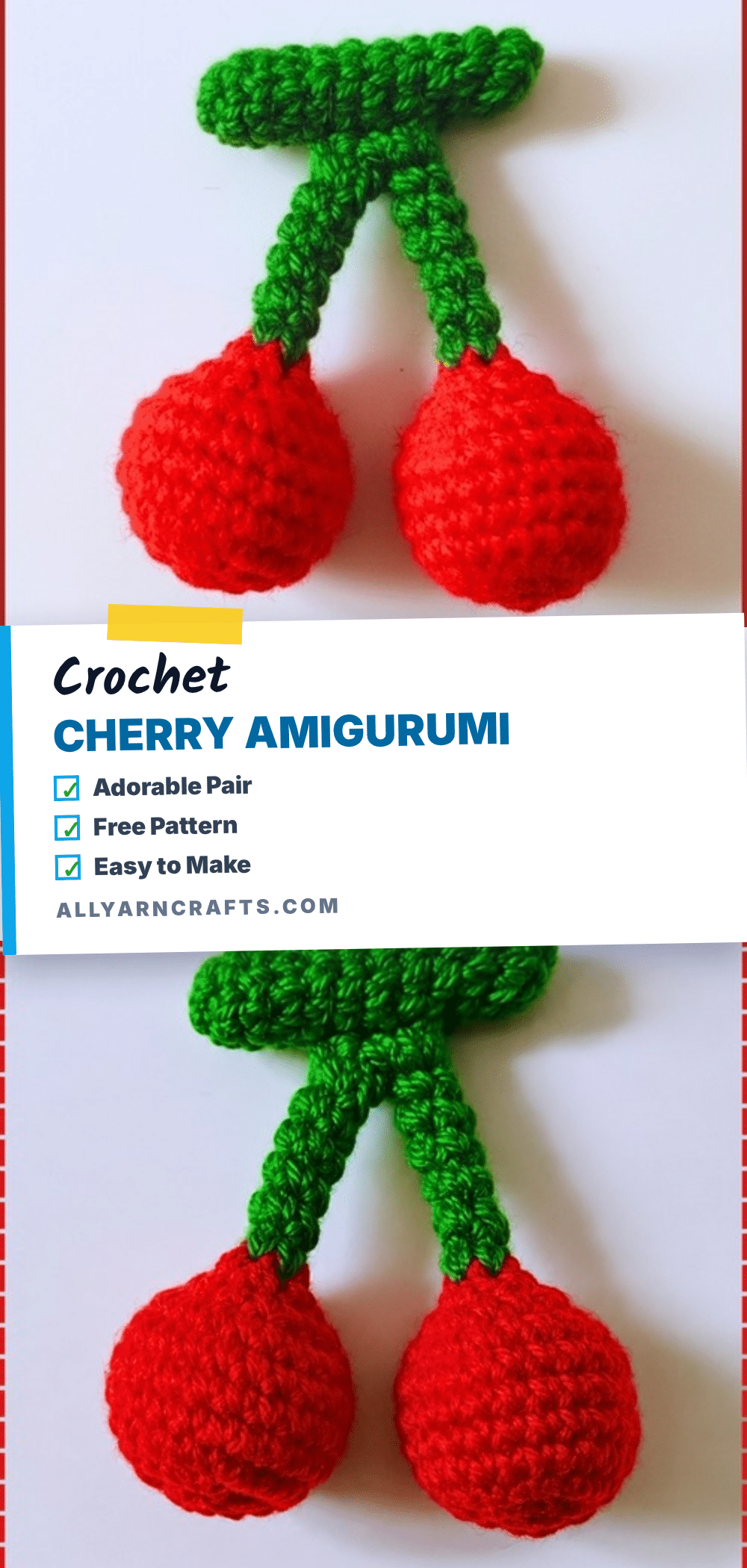 cherry amigurumi crochet pattern
