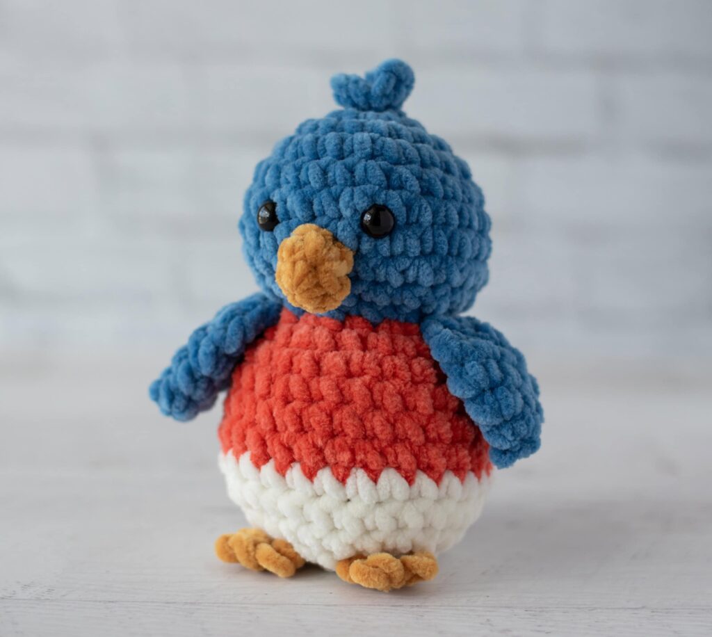 crochet bluebird pattern - featured image