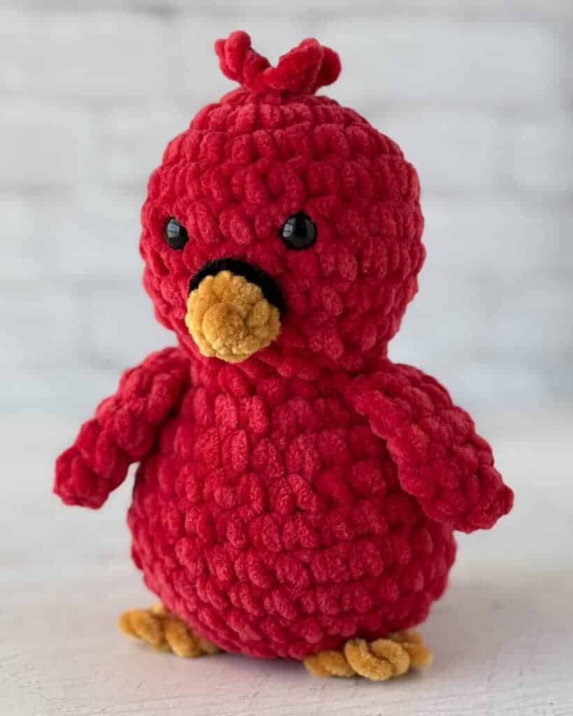 crochet cardinal amigurumi crochet project crochet project detail 5