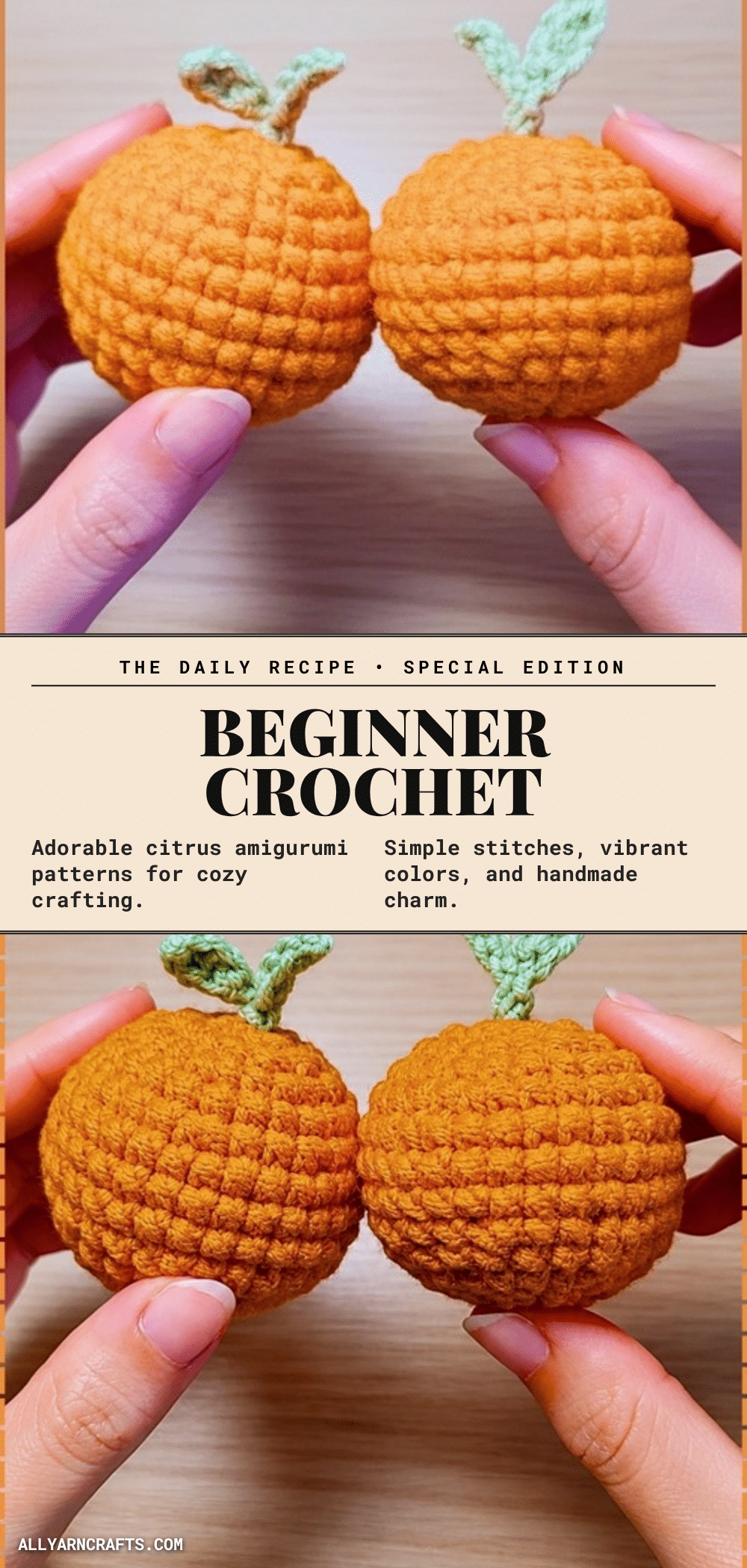 crochet citrus amigurumi crochet pattern