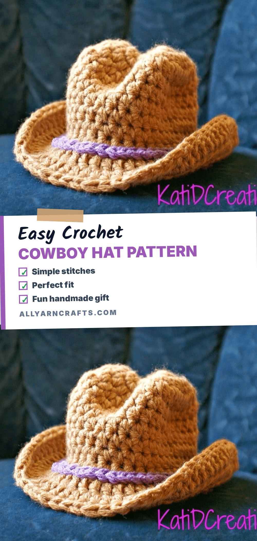 crochet cowboy hat pattern crochet pattern