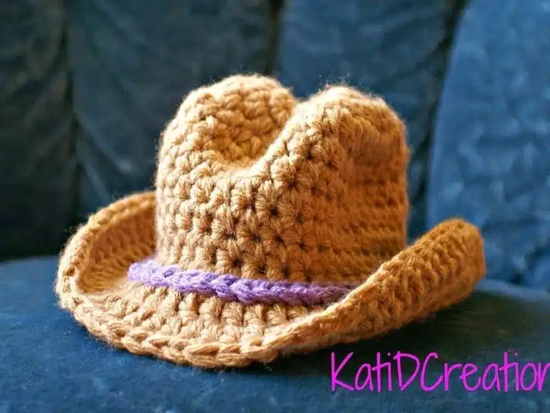 crochet cowboy hat pattern - featured image
