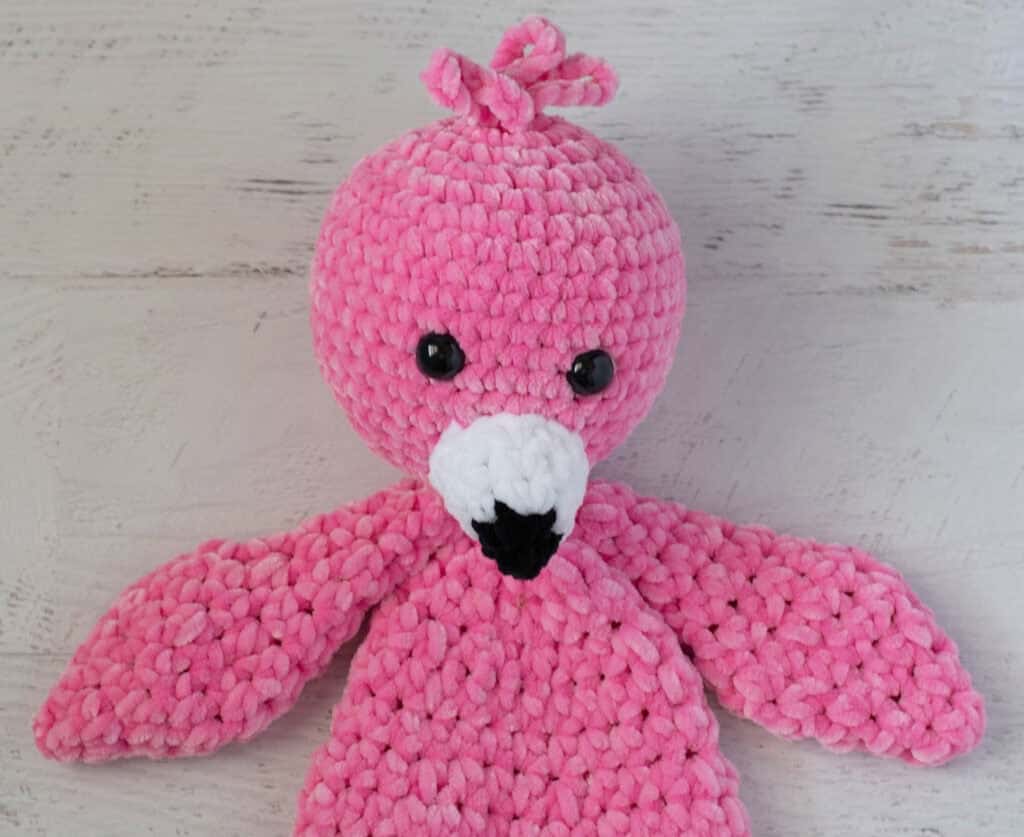 crochet flamingo snuggler crochet project crochet project detail 3