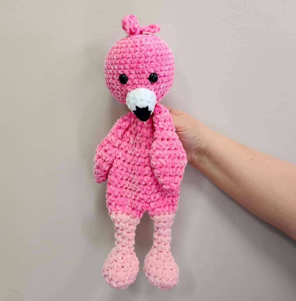 crochet flamingo snuggler crochet project crochet project detail 4