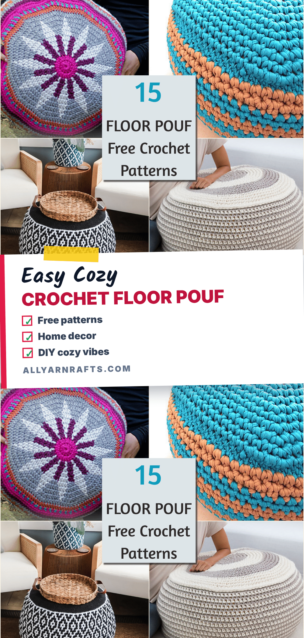 crochet floor pouf crochet pattern