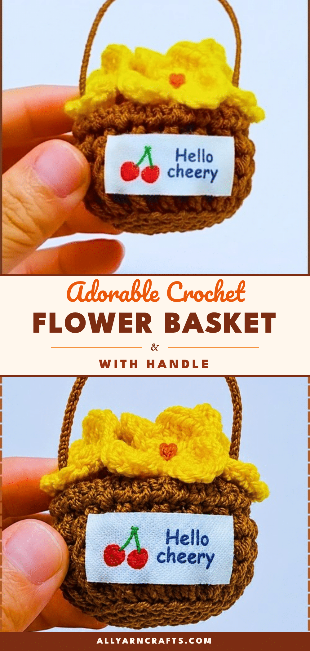 crochet flower basket crochet pattern