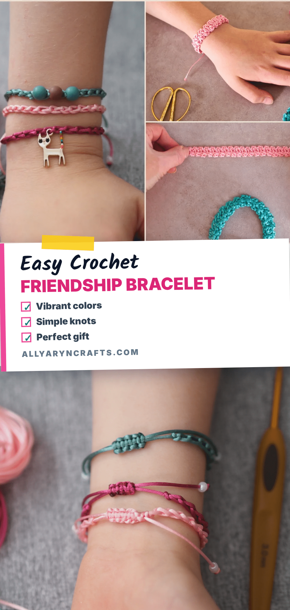 crochet friendship bracelet crochet pattern