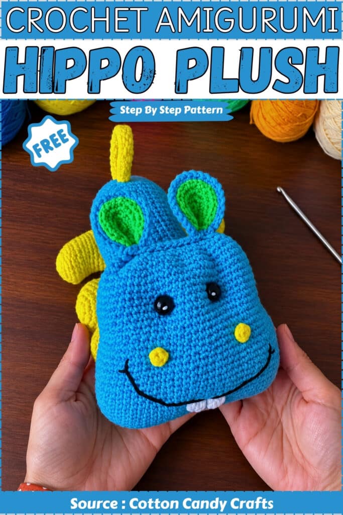 crochet hippo amigurumi - featured image