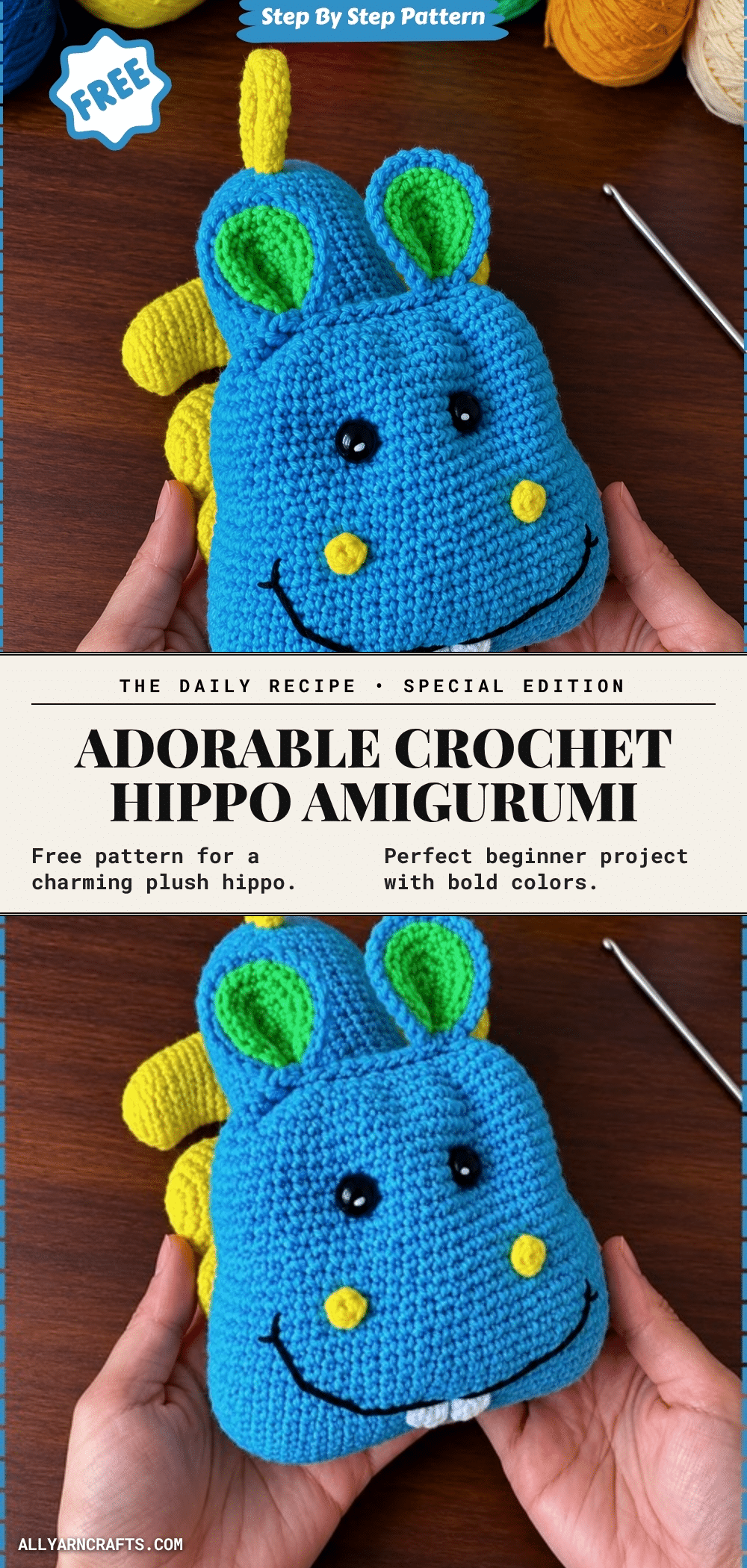 crochet hippo amigurumi crochet pattern