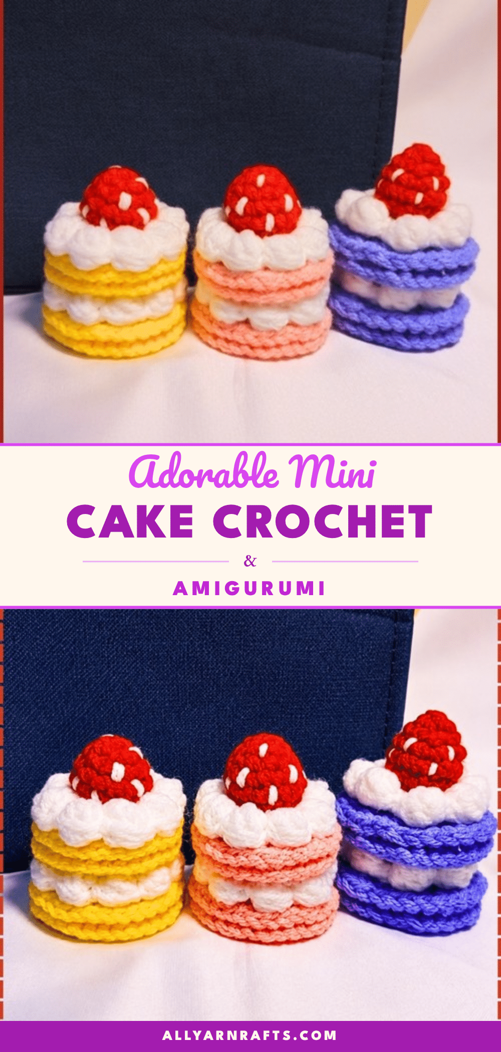 crochet mini cake amigurumi crochet pattern