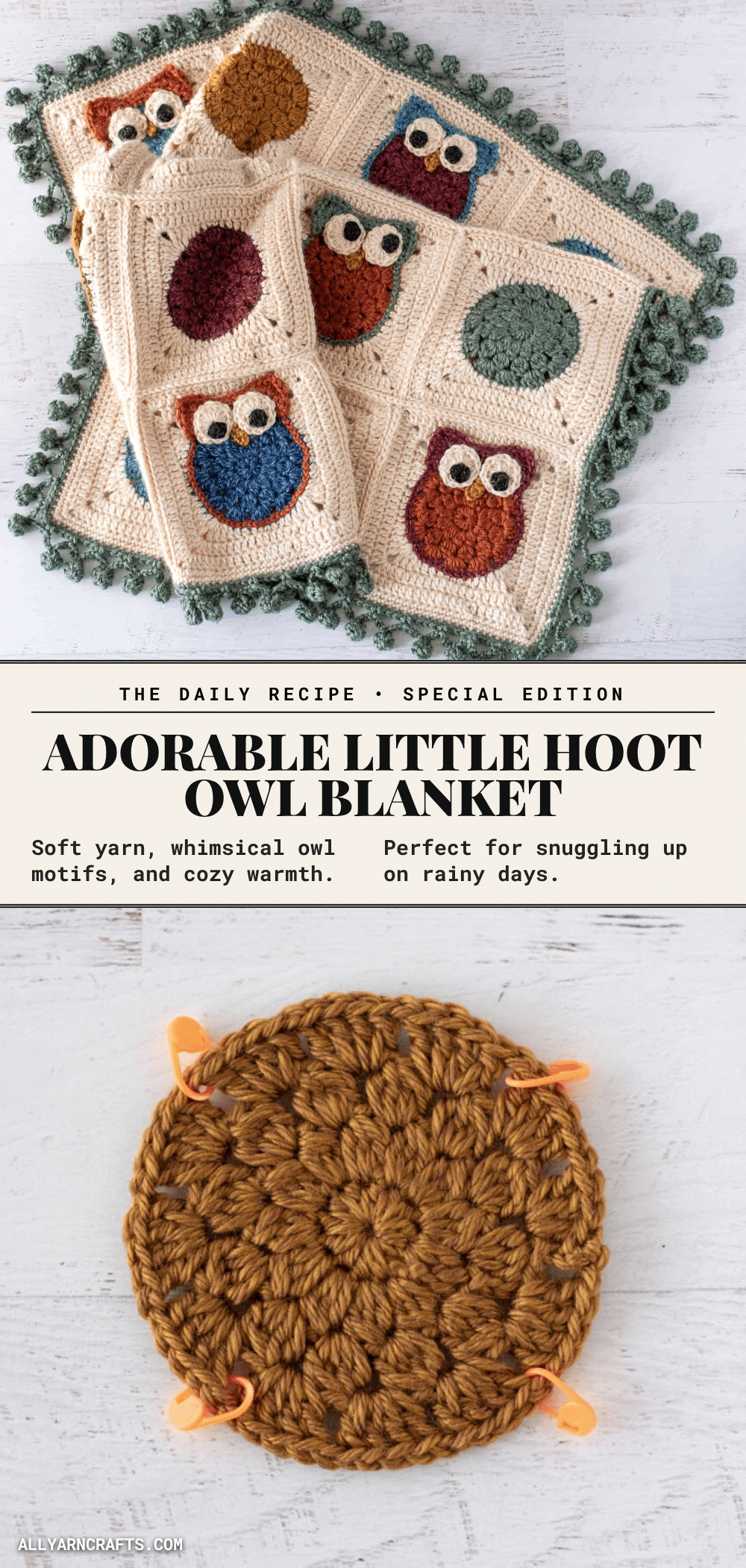 crochet owl blanket crochet pattern