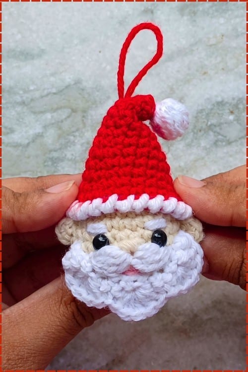 crochet santa ornament crochet project crochet project detail 1