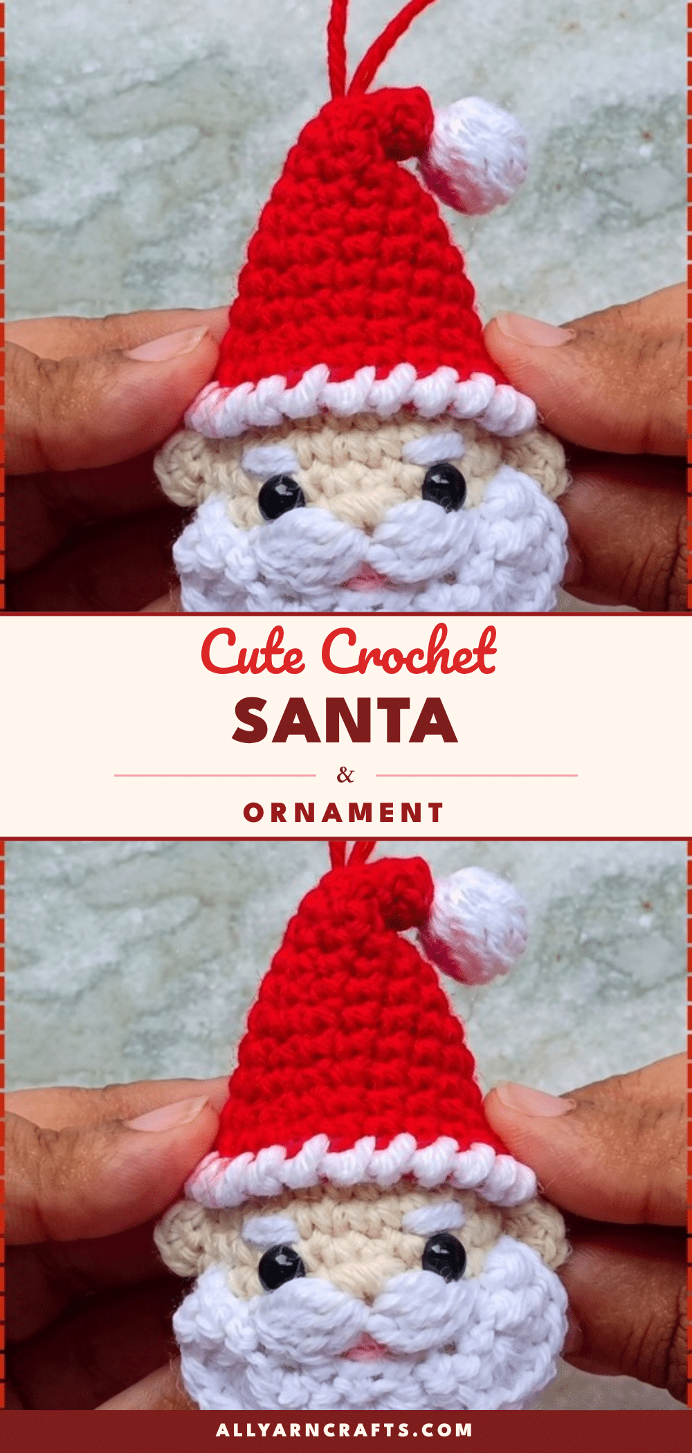 crochet santa ornament crochet pattern