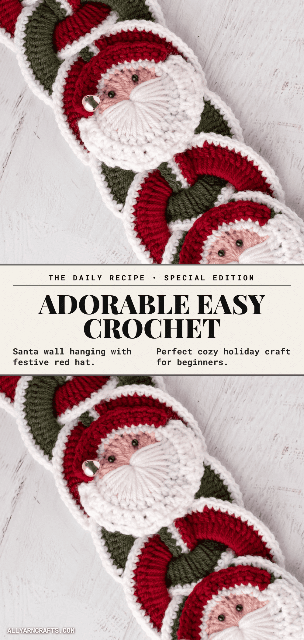 crochet santa wallhanging crochet pattern