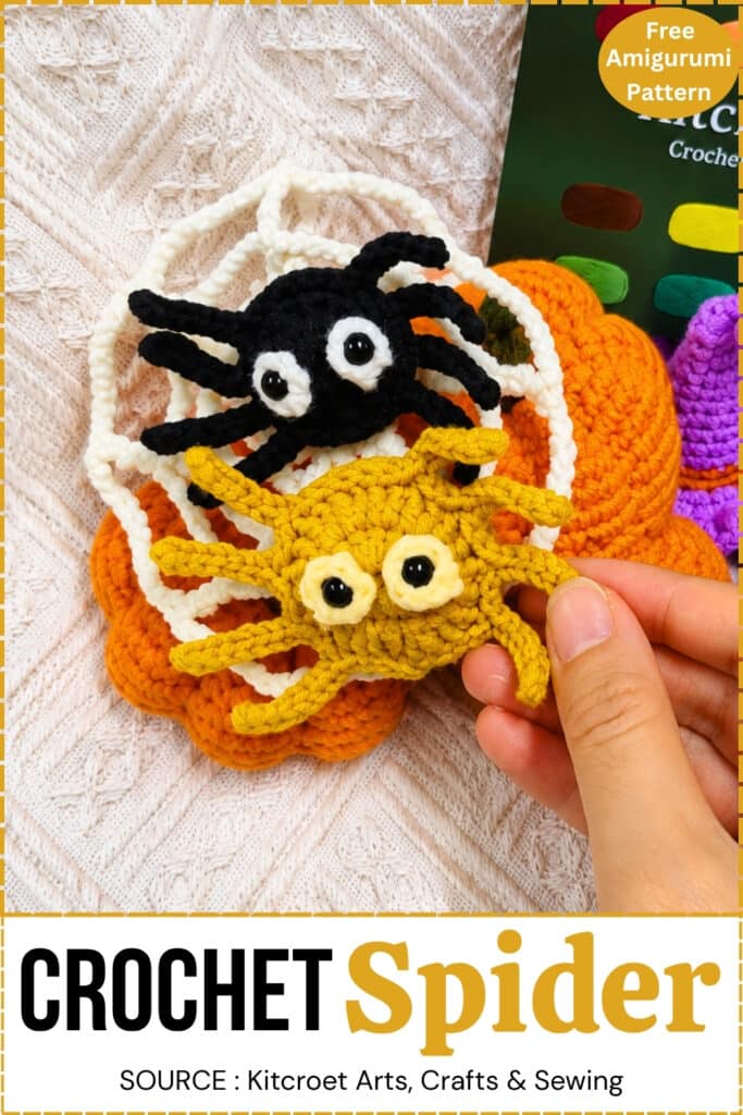 crochet spider amigurumi - featured image