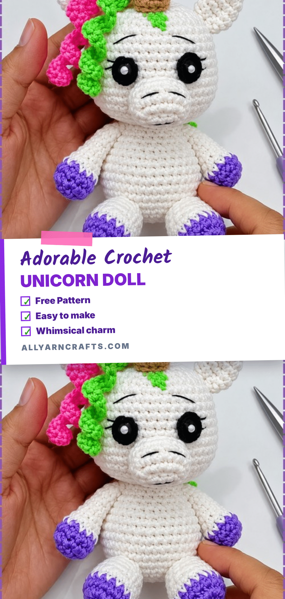 crochet unicorn doll crochet pattern