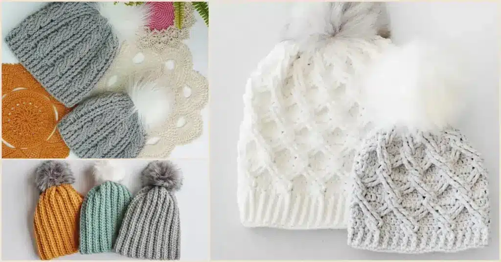 easy crochet hat free pattern - featured image