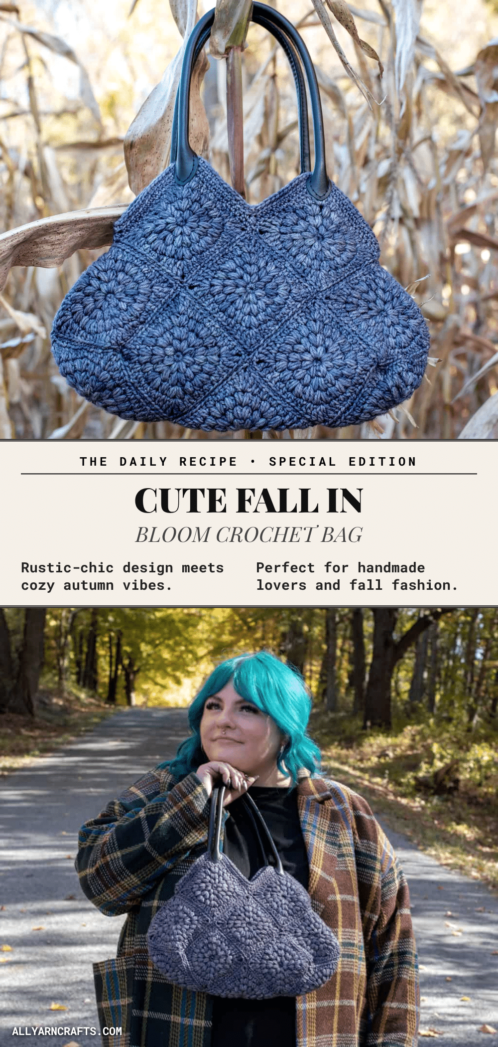 fall in bloom crochet bag crochet pattern