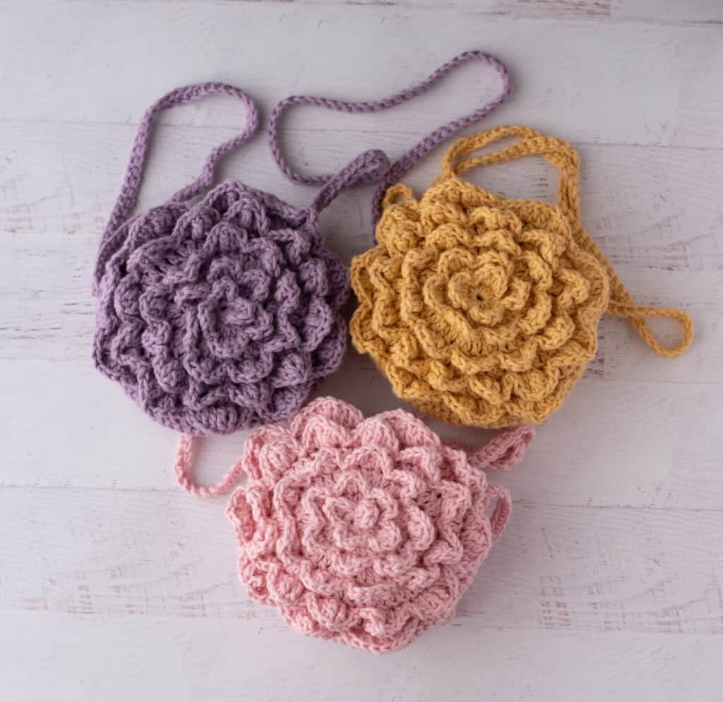 foldable flower crochet market bag crochet project crochet project detail 3