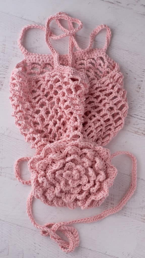 foldable flower crochet market bag crochet project crochet project detail 8