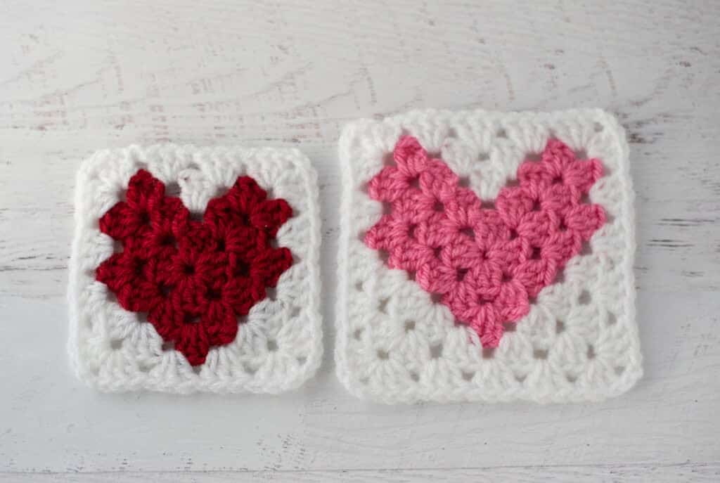 heart granny square crochet project crochet project detail 4