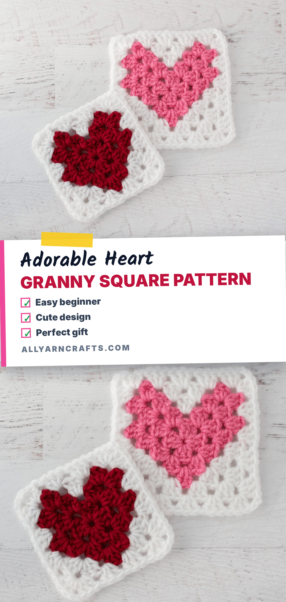 heart granny square crochet pattern