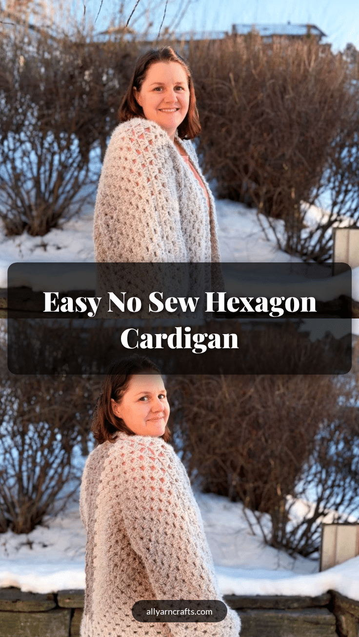 hexagon cardigan crochet pattern