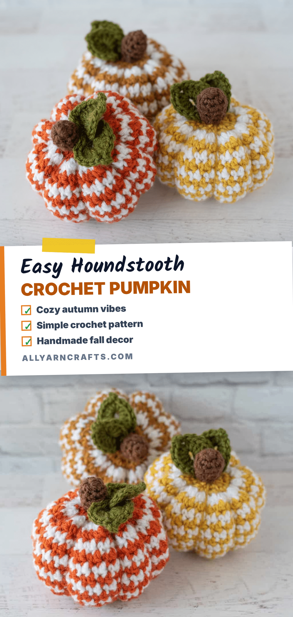 houndstooth crochet pumpkin crochet pattern