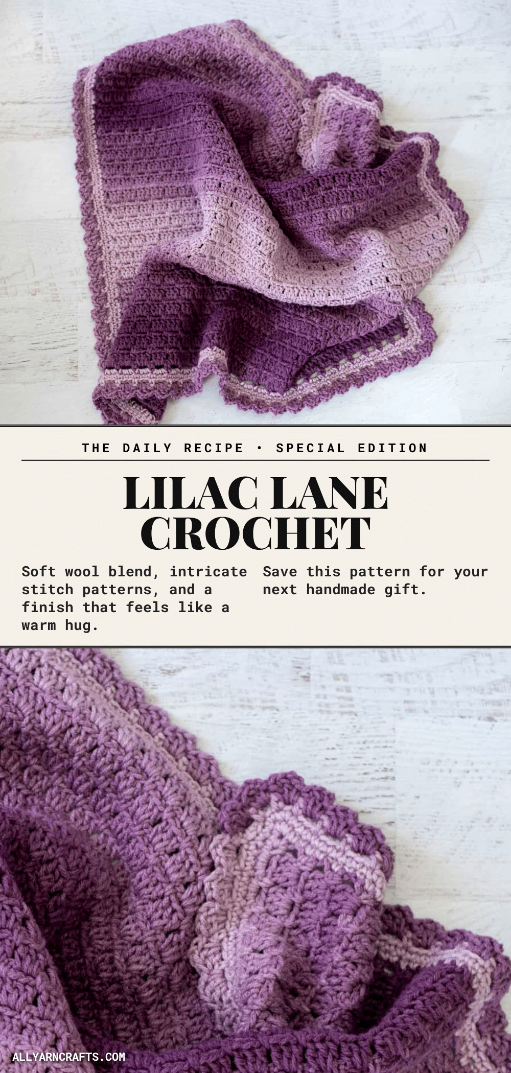 Lilac Lane Crochet Afghan crochet pattern