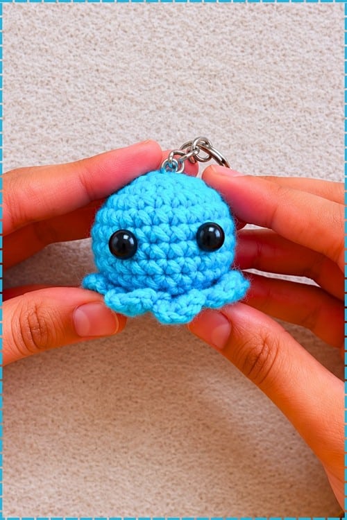 mini octopus keychain crochet project crochet project detail 1