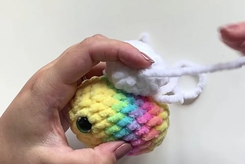 rainbow bee amigurumi crochet project crochet project detail 3