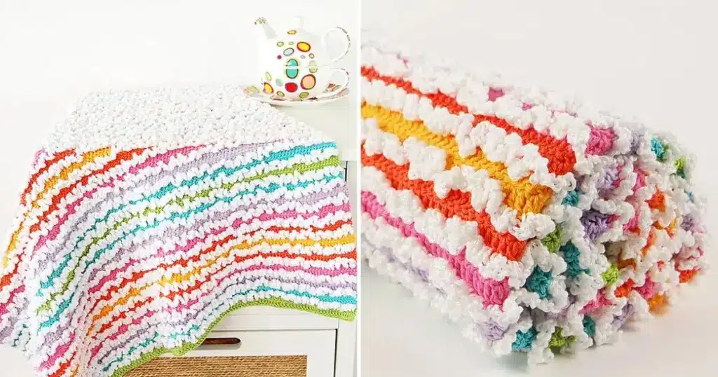 Rainbow Spring Ruffle Blanket - featured image
