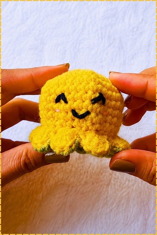 reversible crochet octopus keychain crochet project crochet project detail 1