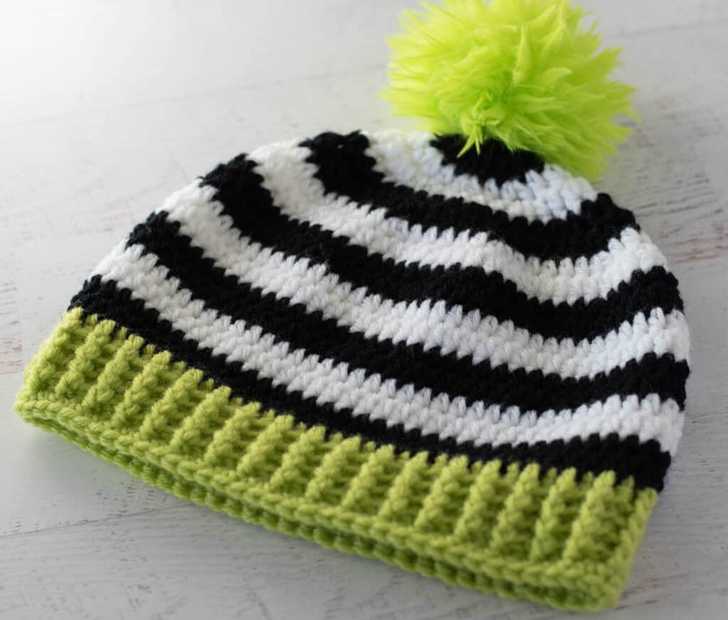 spirited stripes beanie crochet project crochet project detail 6