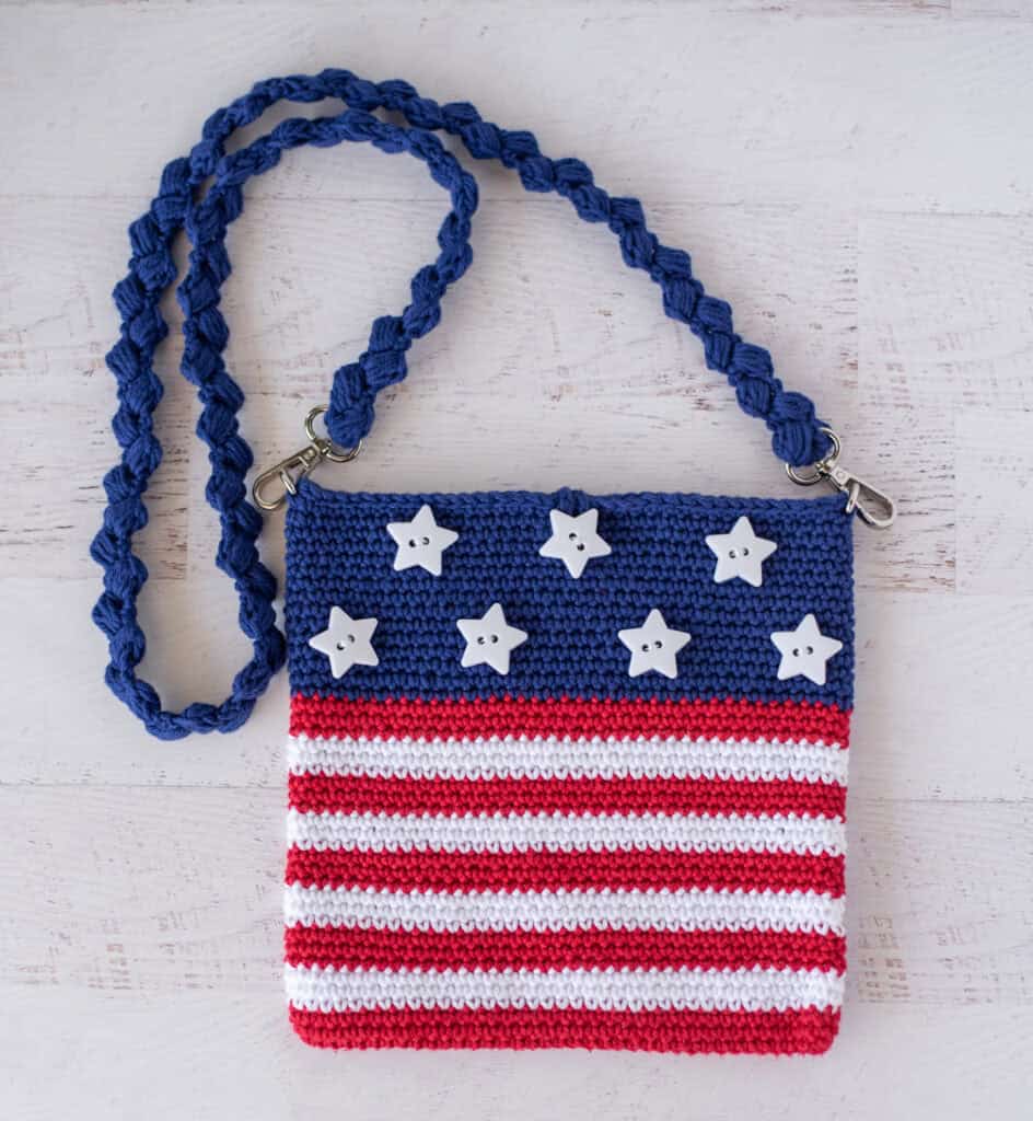 star spangled crochet flag bag crochet project crochet project detail 7