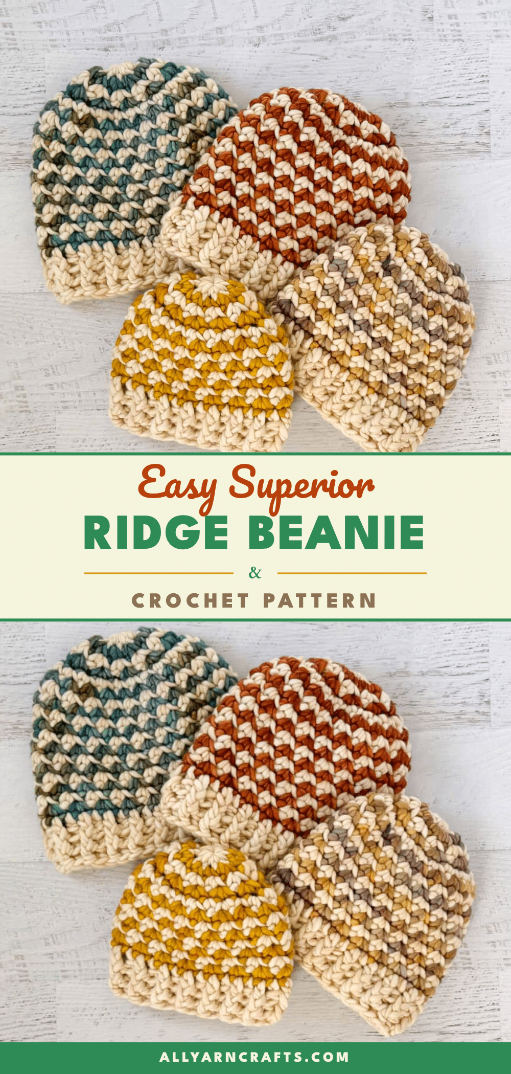 superior ridge beanie crochet pattern
