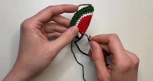 watermelon slice crochet keychain crochet project crochet project detail 3