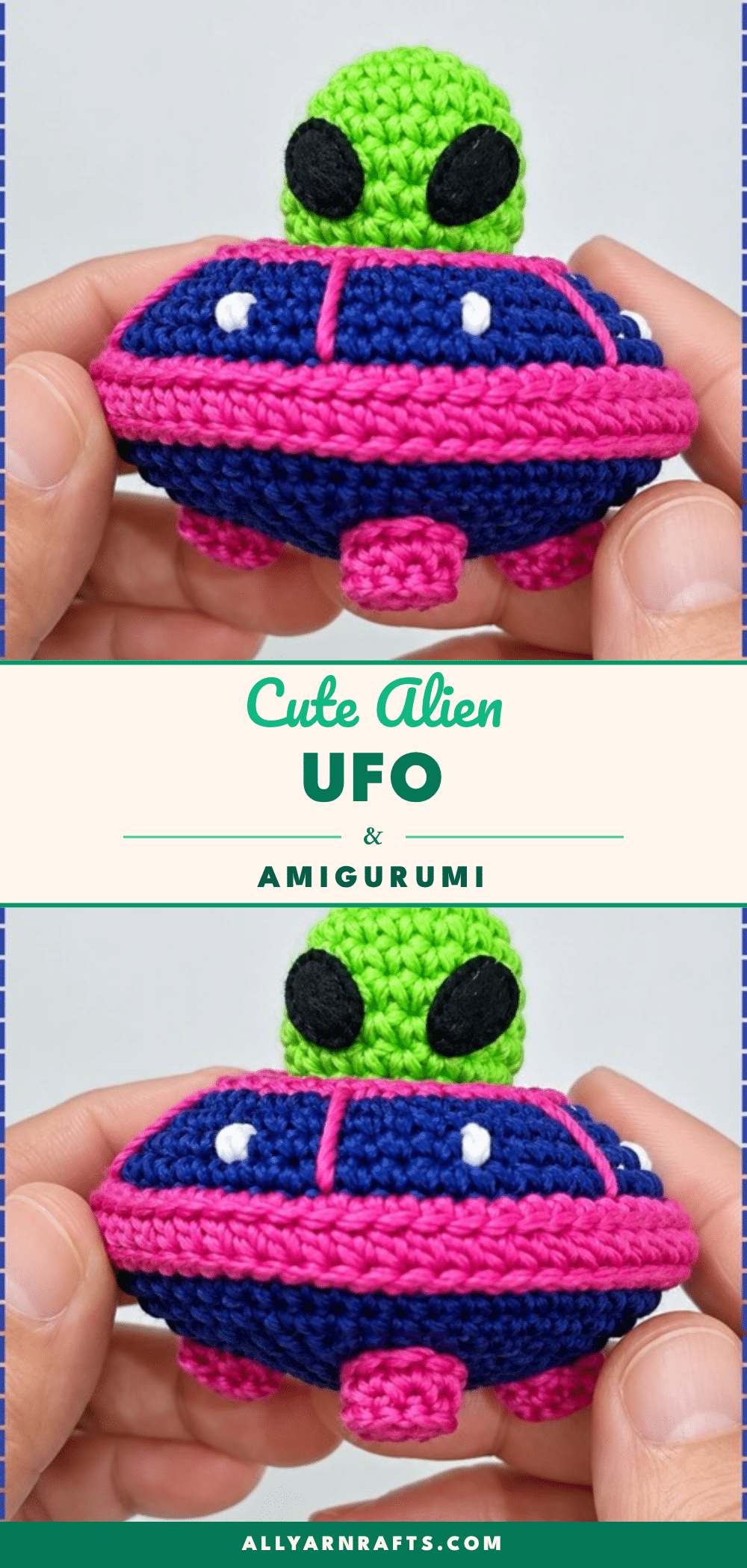 alien and ufo amigurumi crochet pattern