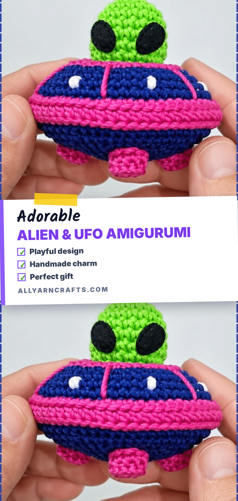 alien and ufo amigurumi crochet pattern