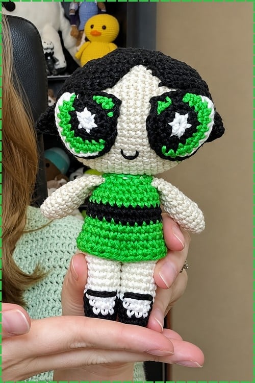 buttercup powerpuff girl amigurumi pattern crochet project crochet project detail 1
