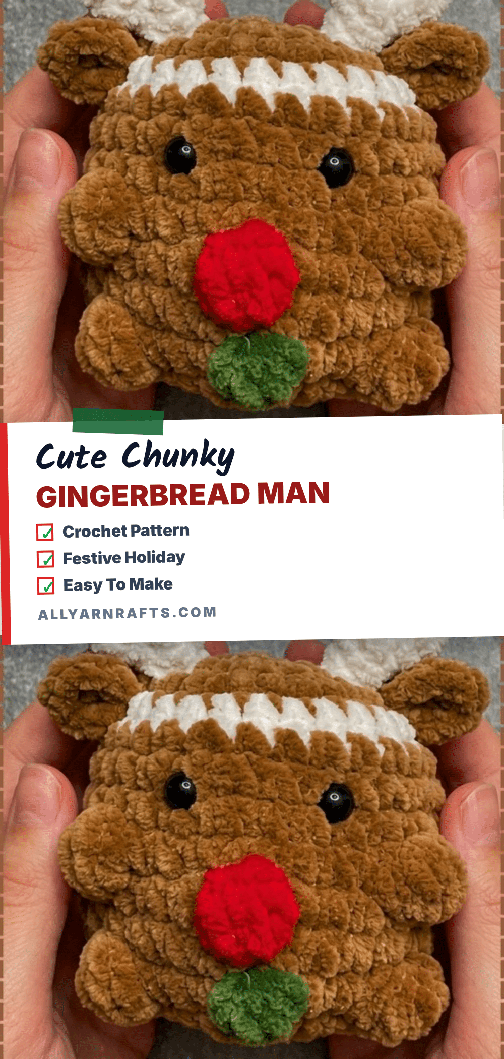 chunky gingerbread man crochet pattern crochet pattern