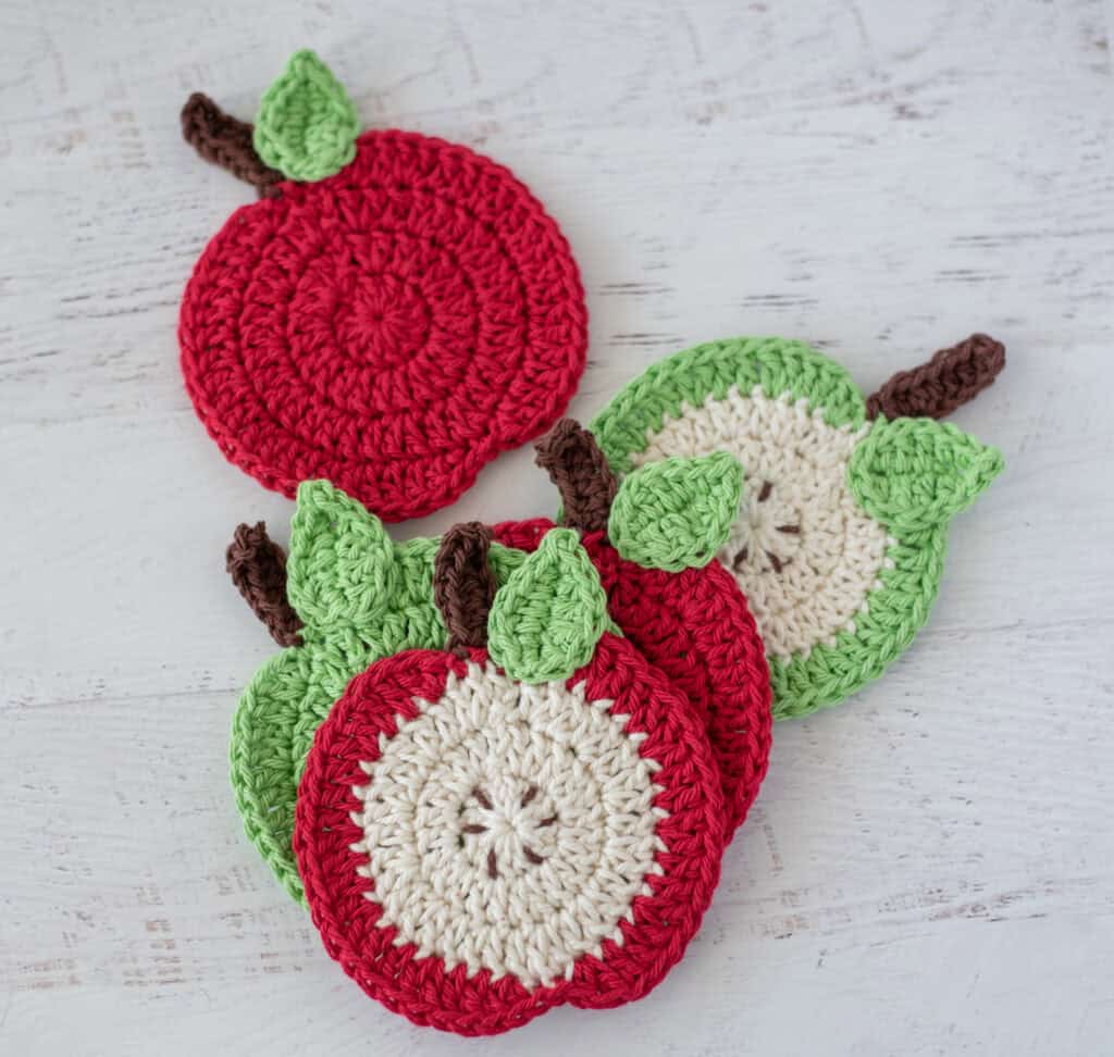 cider mill apple coasters crochet project crochet project detail 2