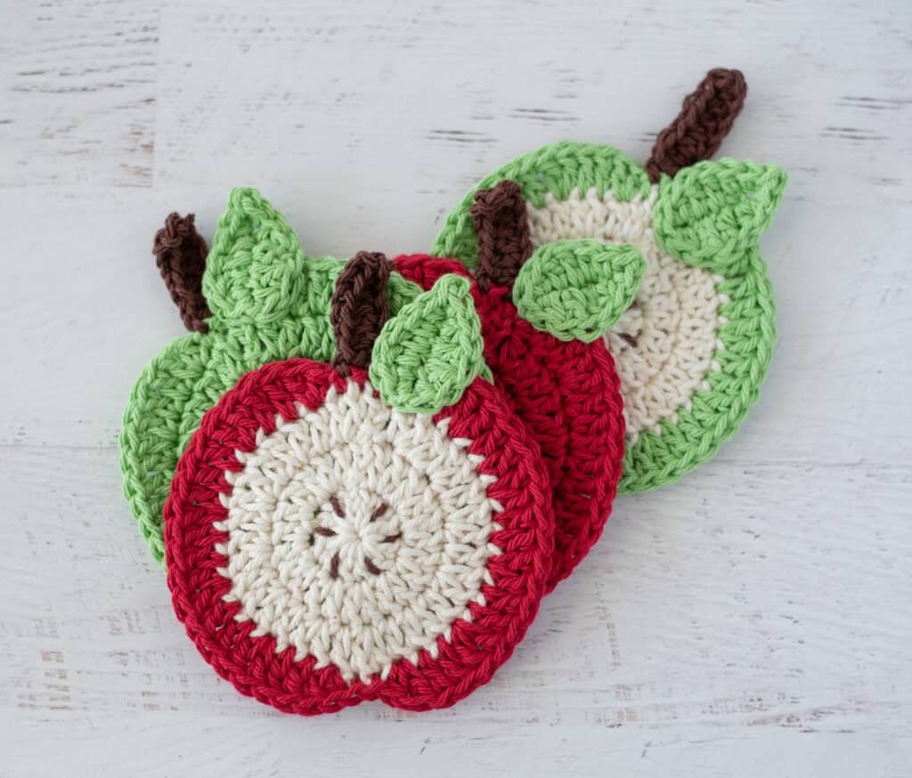 cider mill apple coasters crochet project crochet project detail 6