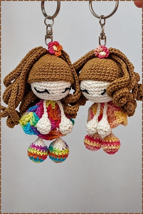 crochet bambolina doll keychain crochet project crochet project detail 1